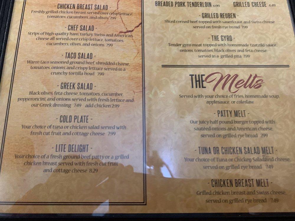 Menu at 133 Bistro restaurant, Van Wert