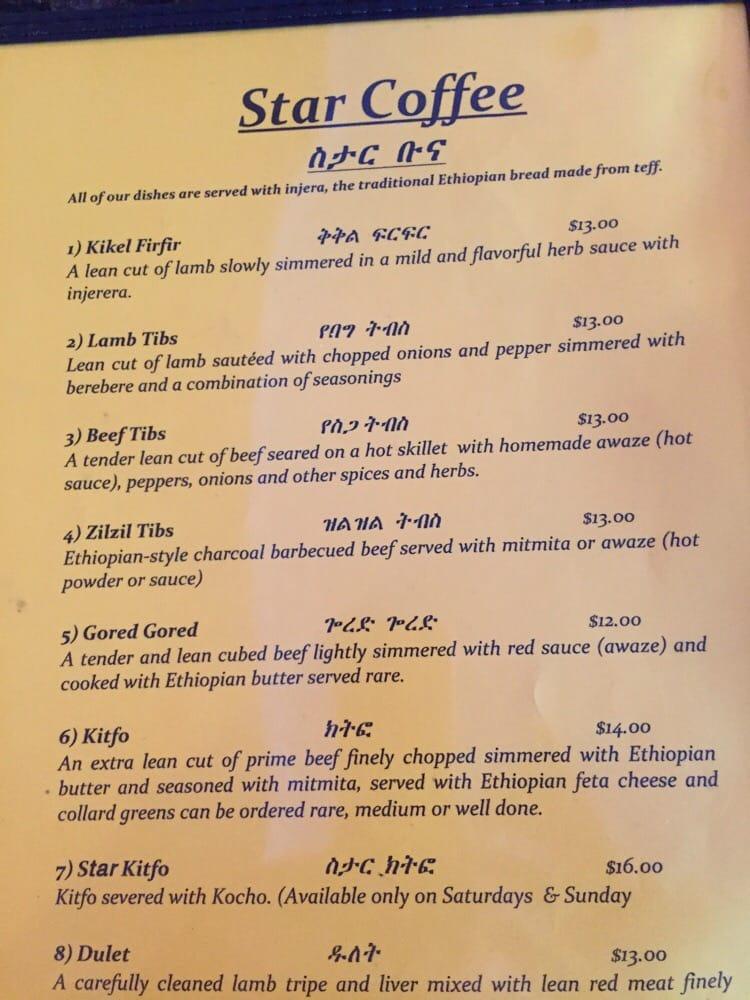 Menu at Star Coffee Restaurant, SeaTac
