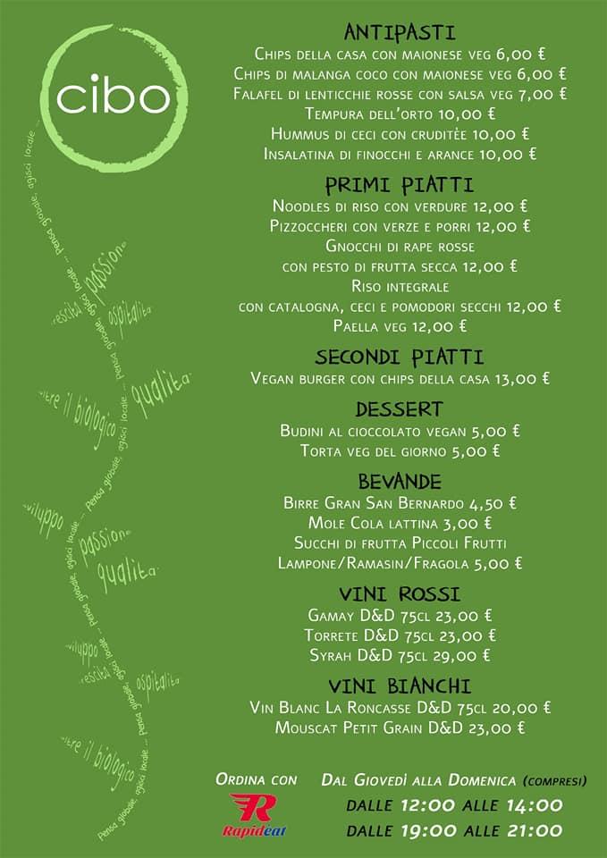 Menu di CIBO 