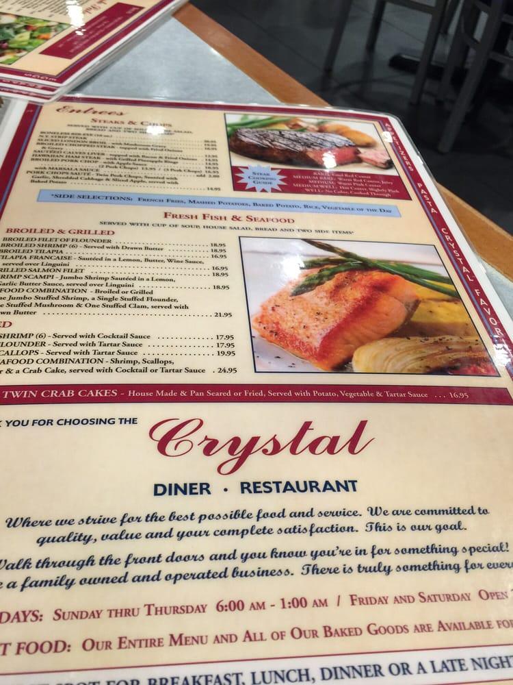 Menu at Crystal Diner restaurant, Toms River, 2 NJ37