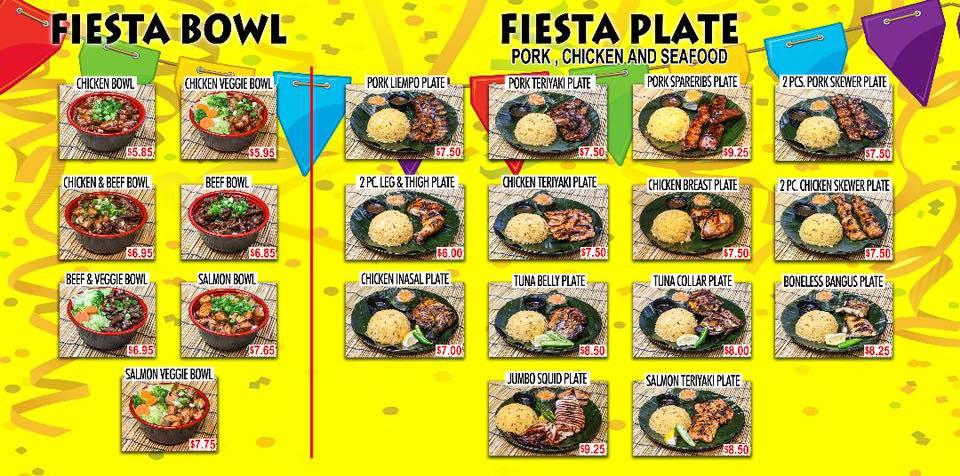 Carta de Fiesta Barbecue & Bibingka, Carson