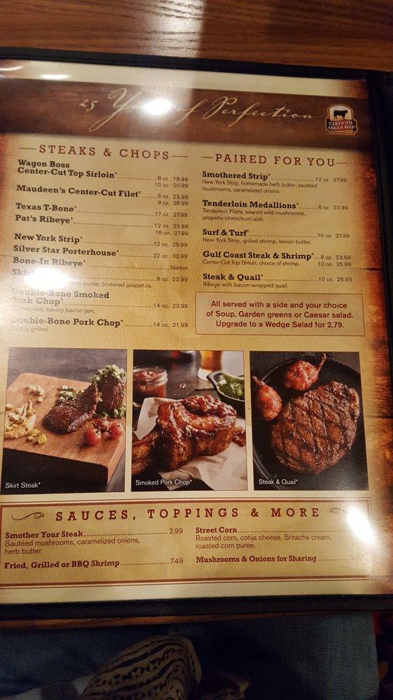 Menu at Saltgrass Steak House steakhouse, Metairie