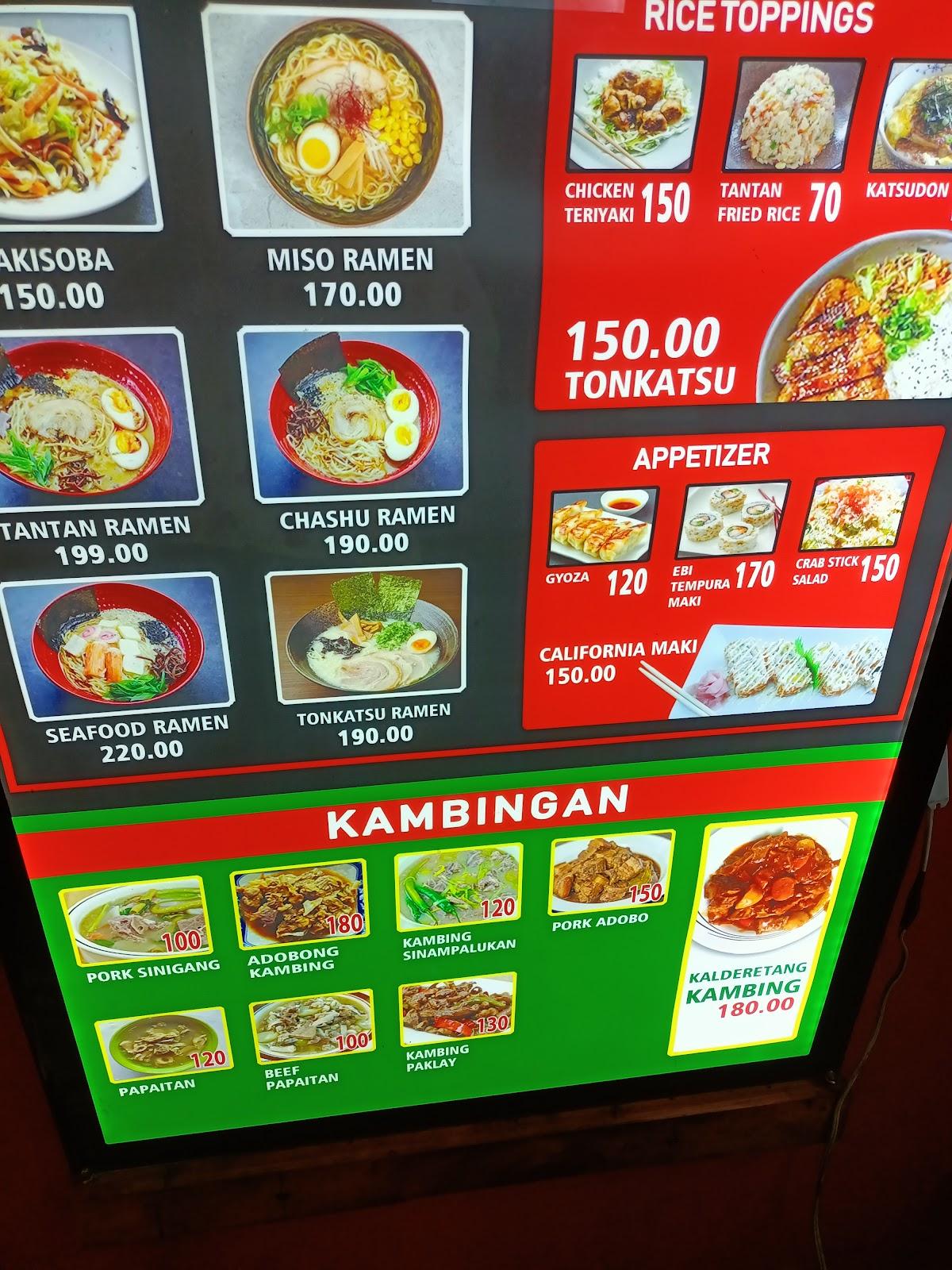 Menu At Ramen House Restaurant, Valenzuela