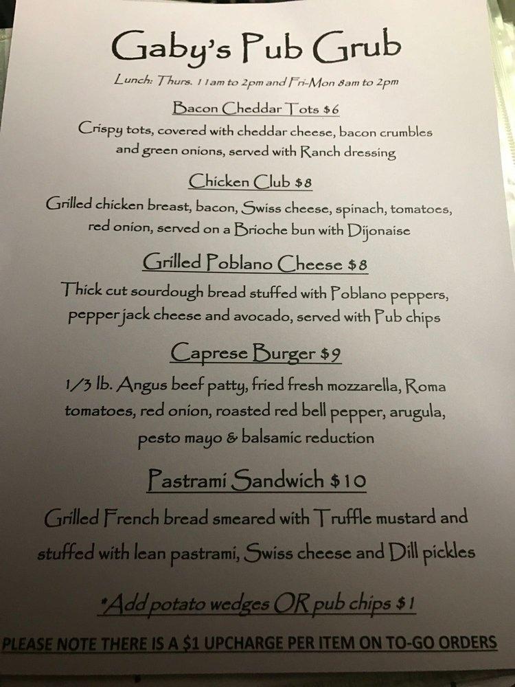 Menu at Kit's Place pub & bar, Huntington Beach