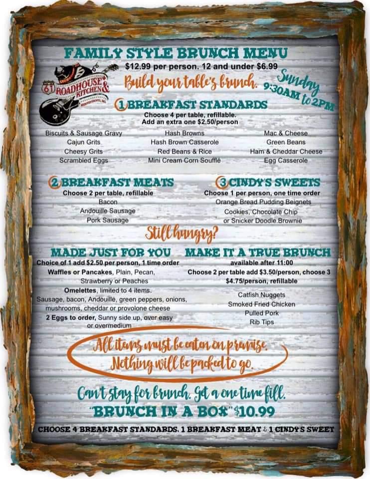 Menu At Hwy 61 Roadhouse BBQ Webster Groves   R0bd HWY 61 Roadhouse Menu 