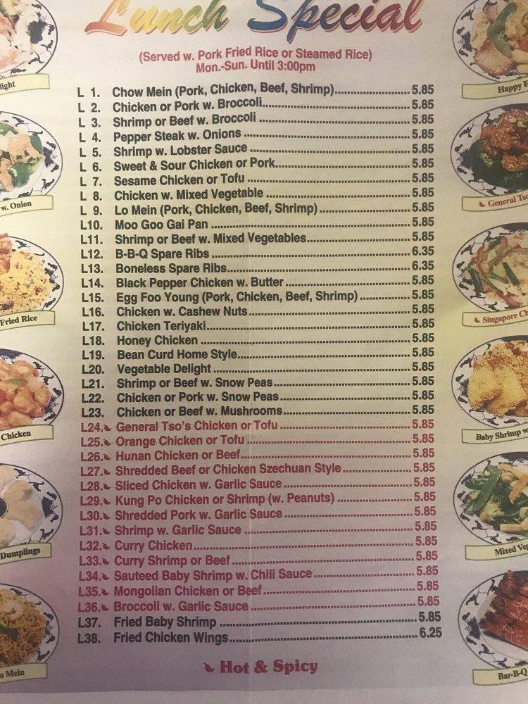 Menu at New China Garden restaurant, Hendersonville, Asheville Hwy