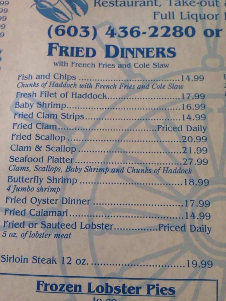 Menu At Ray S Seafood Restaurant Rye