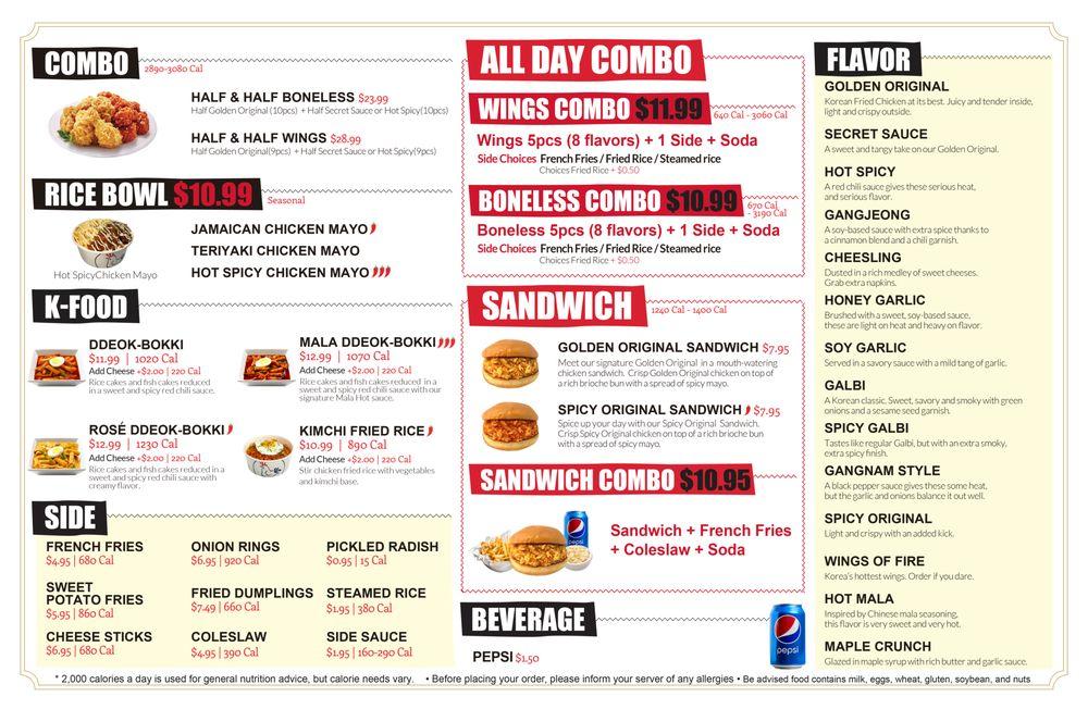 Menu at bb.q Chicken Greenbelt restaurant, Greenbelt