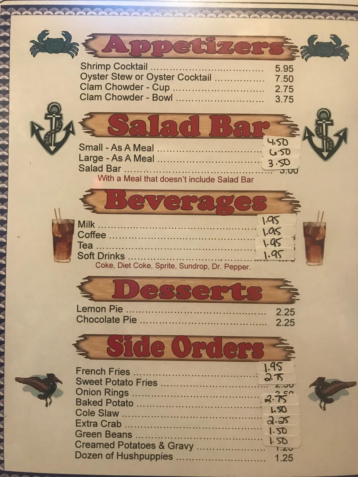 Seafood Menu Items