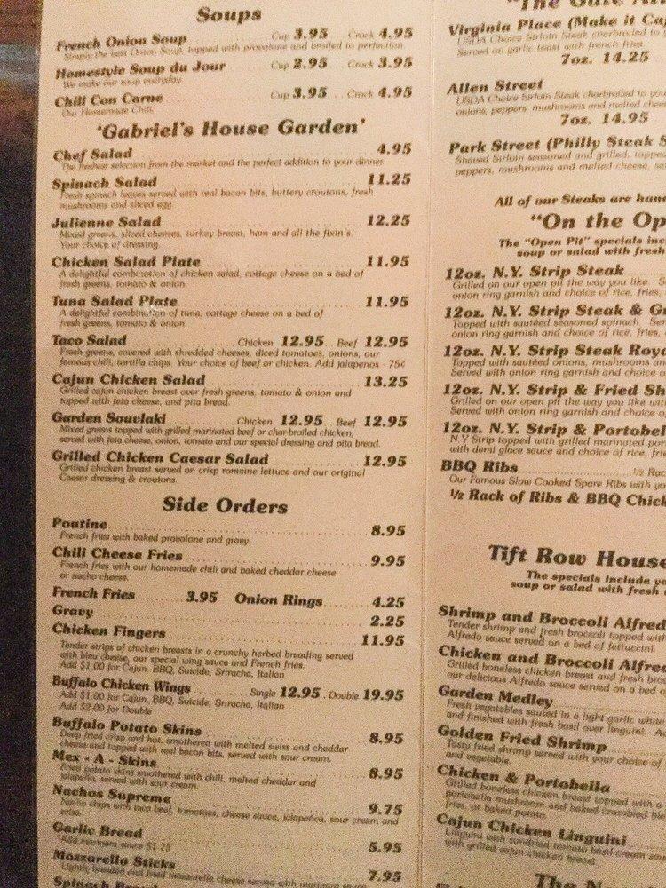 Menu at Gabriel's Gate pub & bar, Buffalo