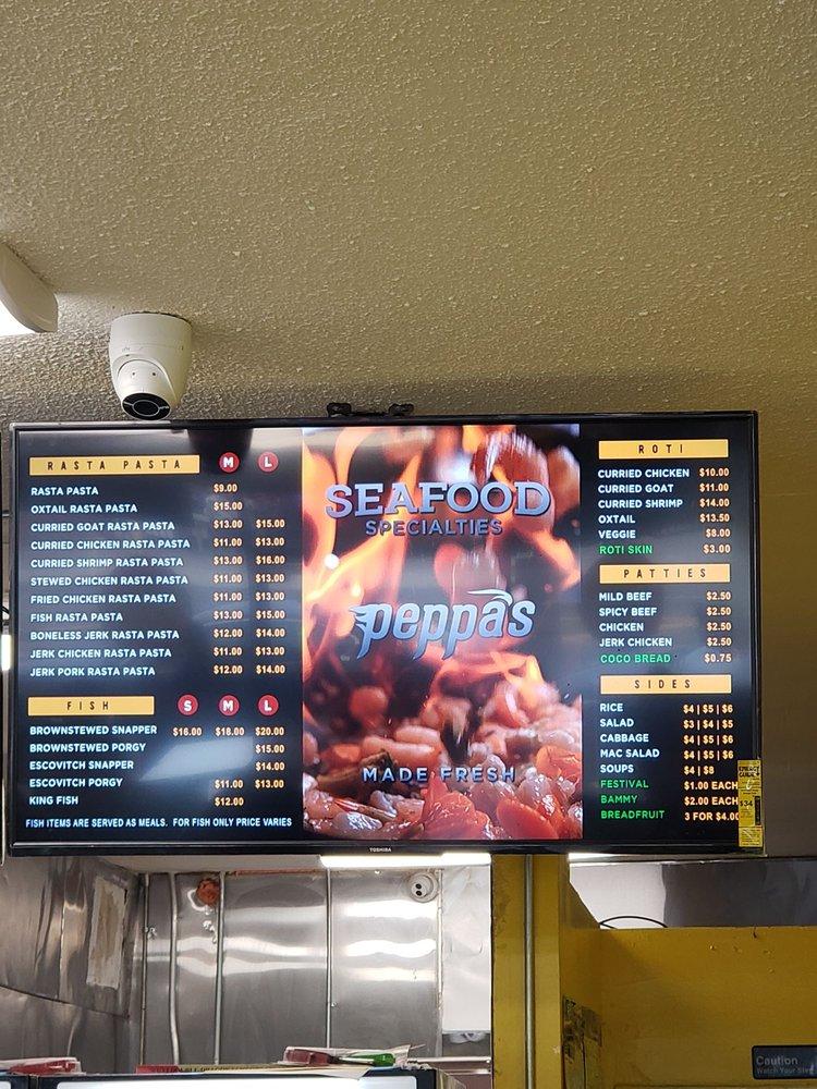 Menu at Peppa’s restaurant, New York City, Flatlands Ave