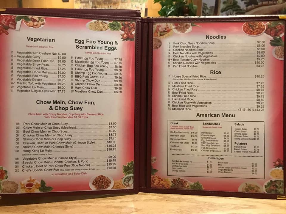 Menu at Red Tea Garden restaurant, MiltonFreewater