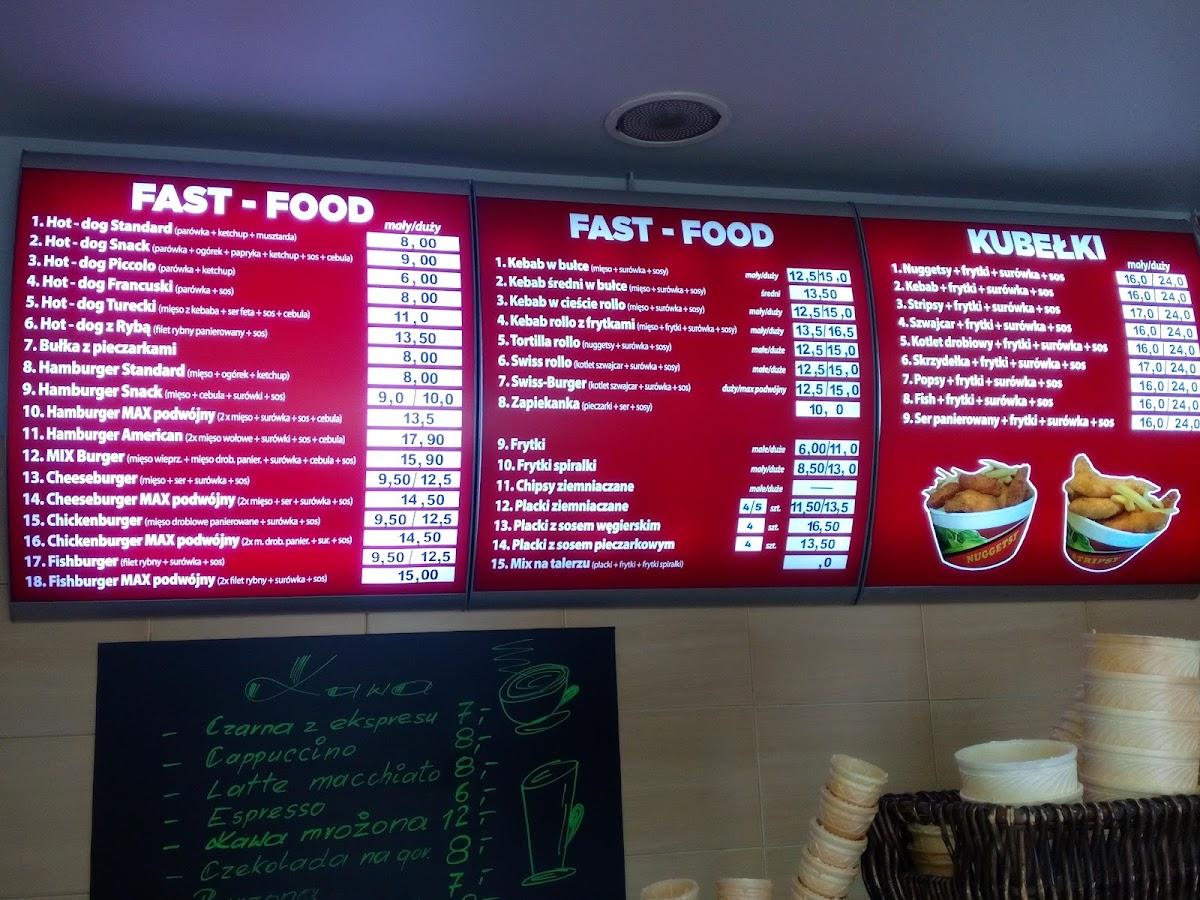 Menu at Snack Bar, Pszczyna