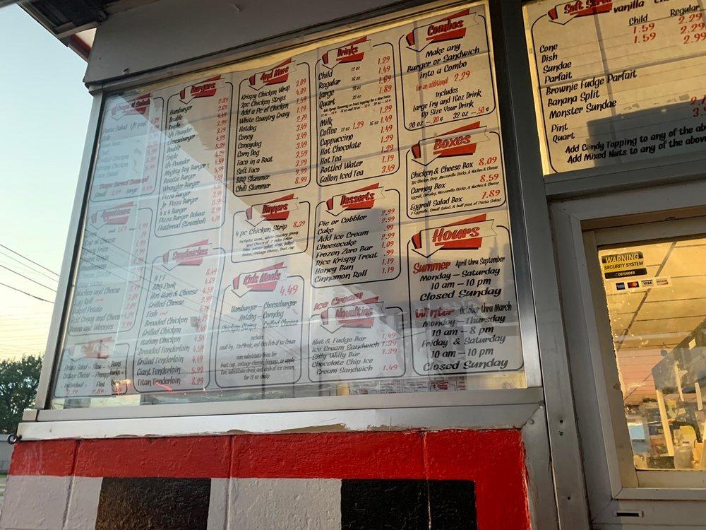 Menu at Lawrenceville DriveInn fast food, Lawrenceville