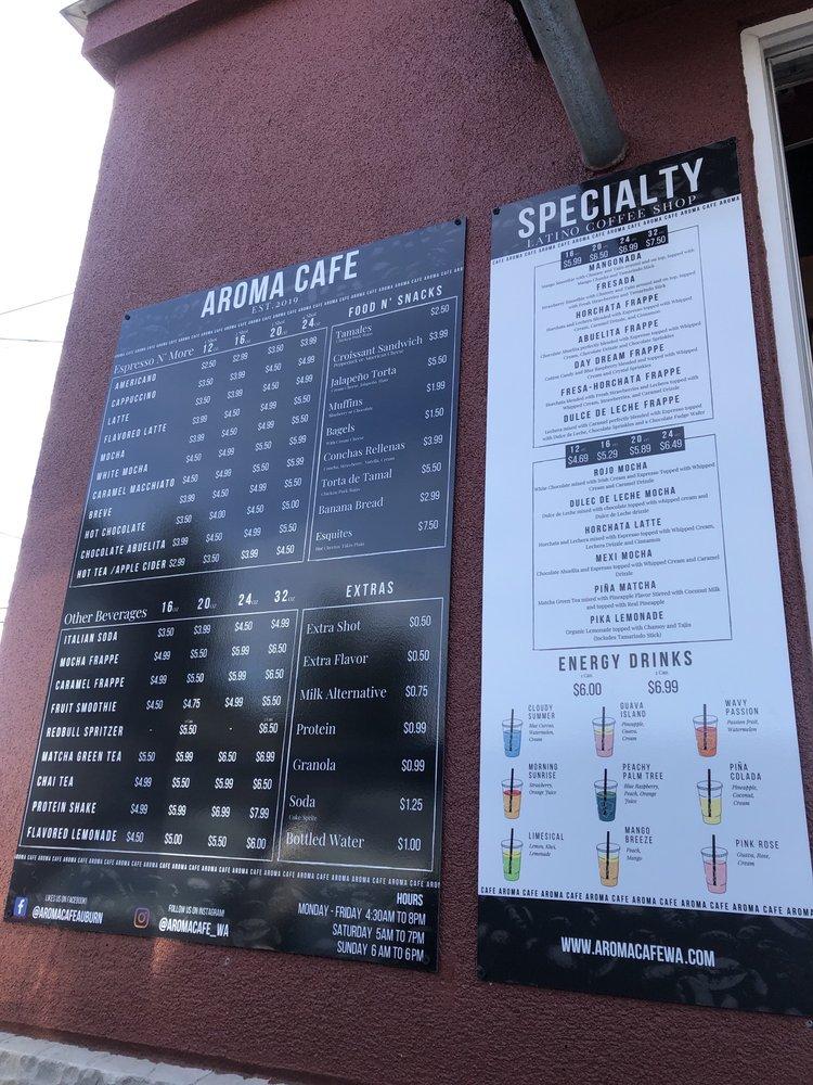 Menu at Aroma Cafe, Auburn