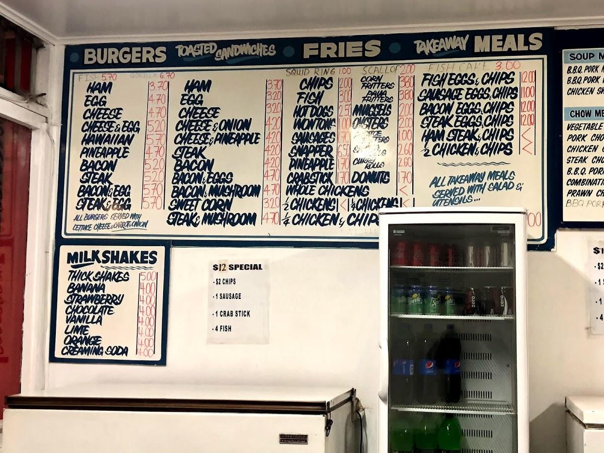 Menu at Hill Takeaways fast food, Pukekohe