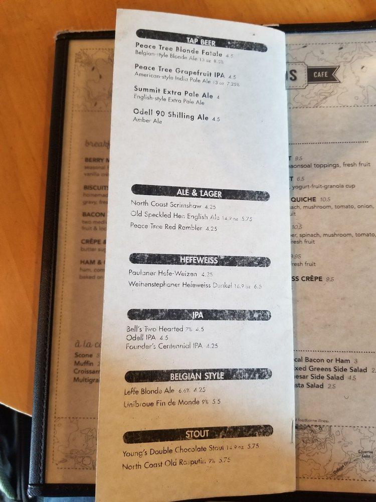 Menu at Stomping Grounds Cafe, Ames