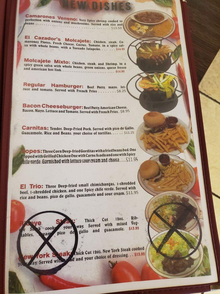 Menu at El Cazador | Mexican Restaurant, Buhl