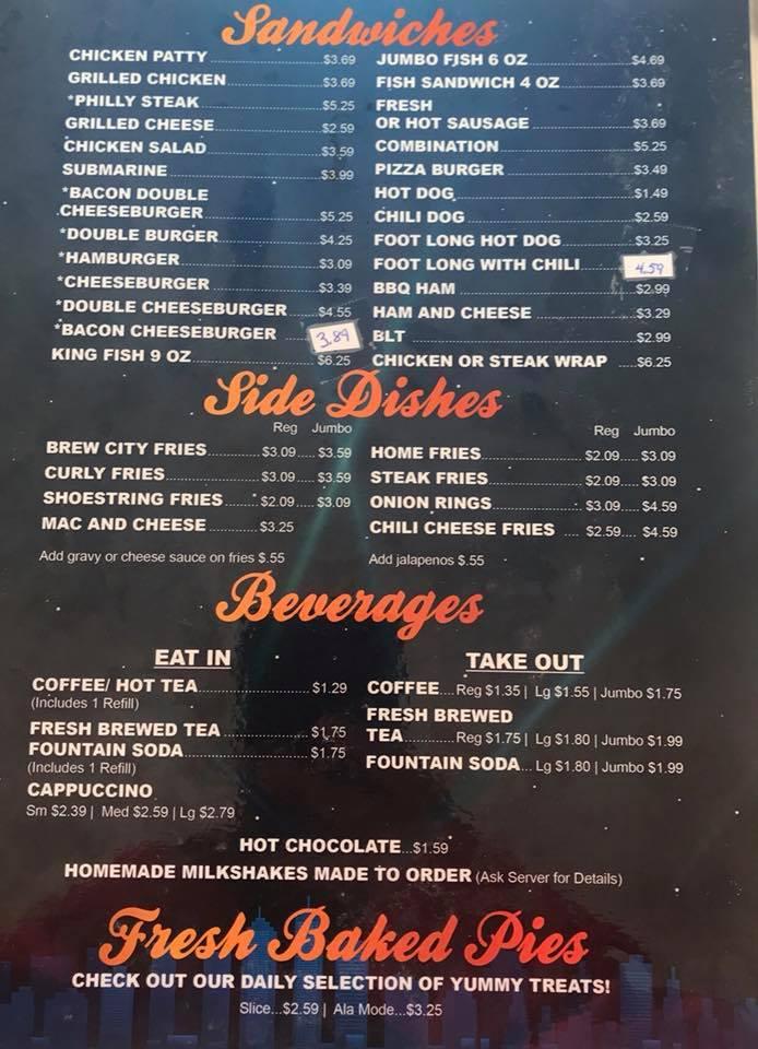 Menu at SeeMor's AllStar Grill restaurant, Normalville