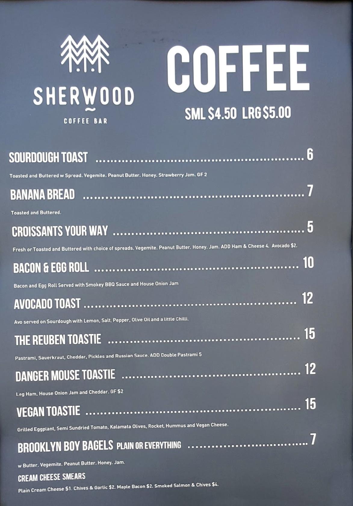 Menu At Sherwood Coffee Drive By Cafe Newcastle West