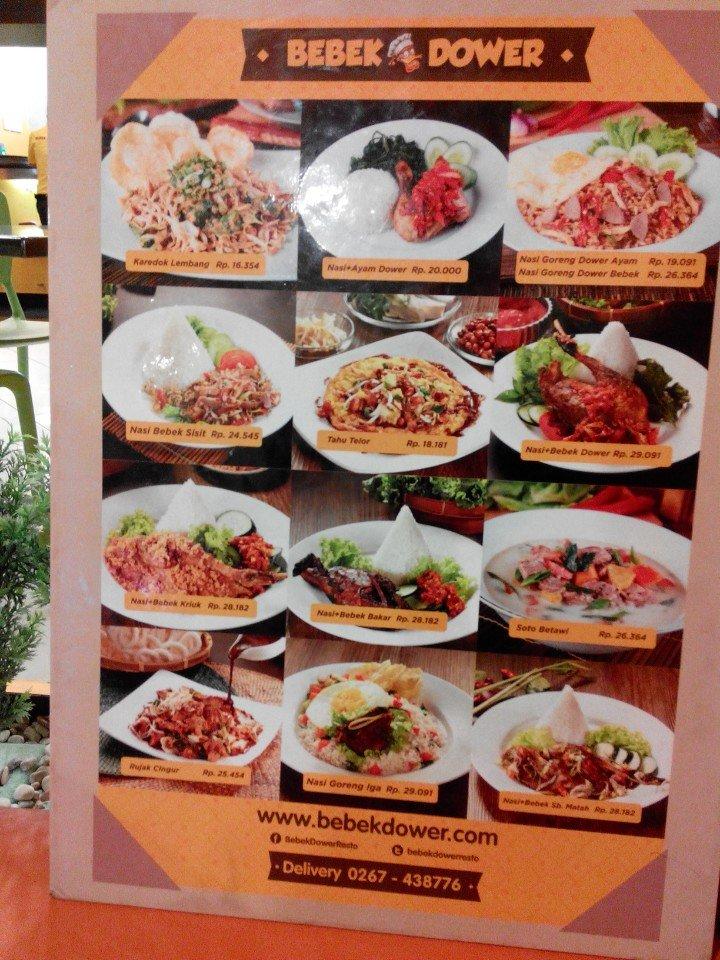 Menu At Bebek Dower Km 57 Restaurant Karawang Rest Area Km 57