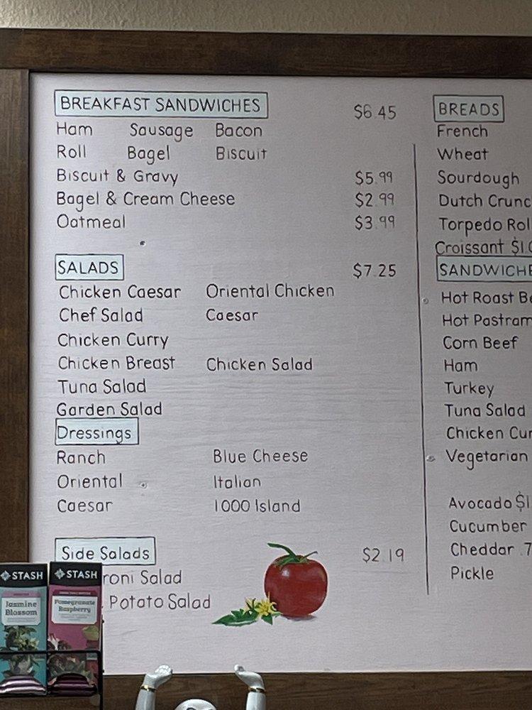 Menu at Rio Vista Bakery & Cafe, Rio Vista