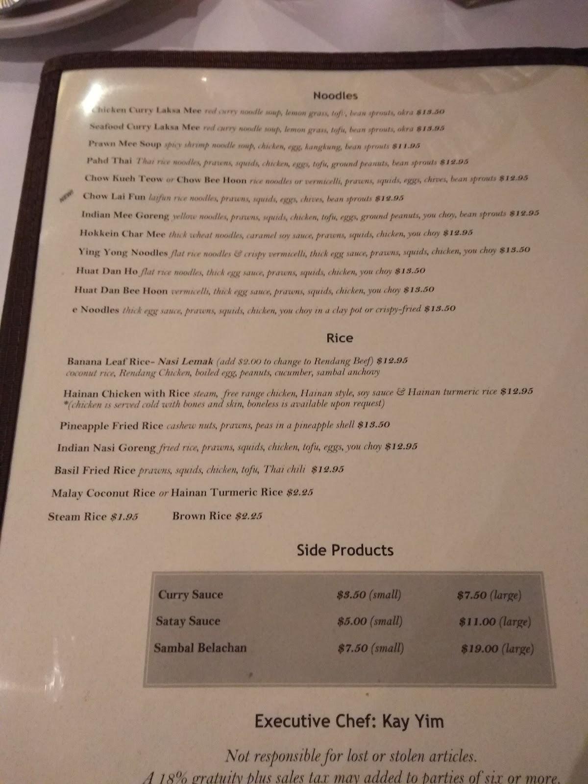 Menu at Banana Leaf Restaurant, Milpitas