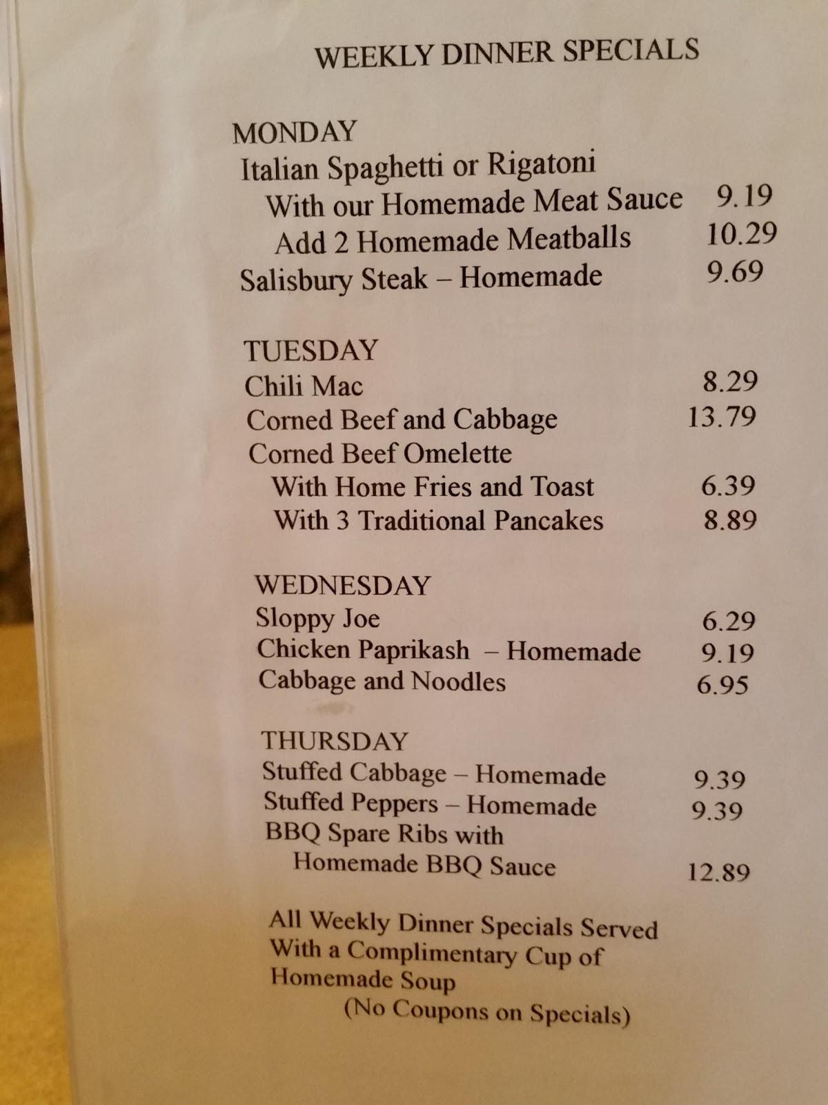 Menu at Falls Family Restaurant, Olmsted Falls, Columbia Rd