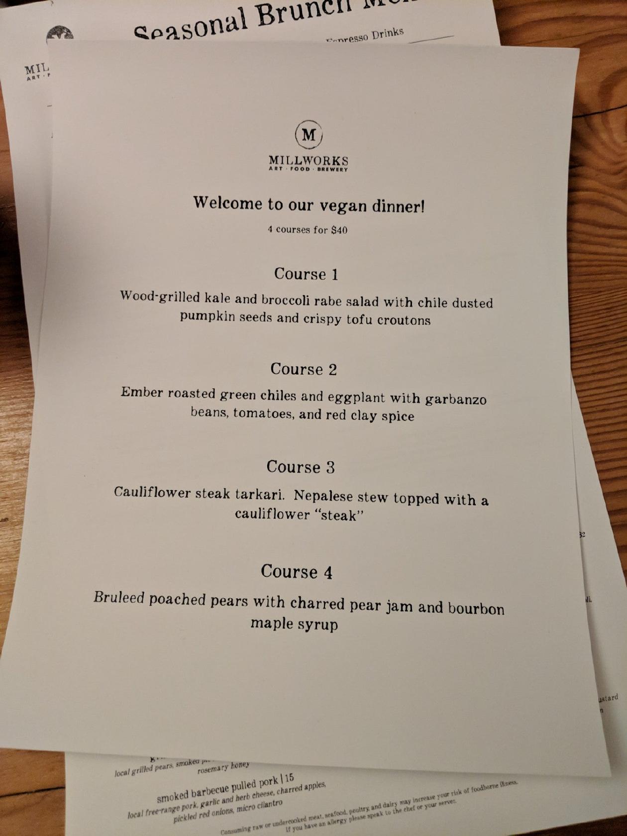 Menu at Millworks pub & bar, Harrisburg