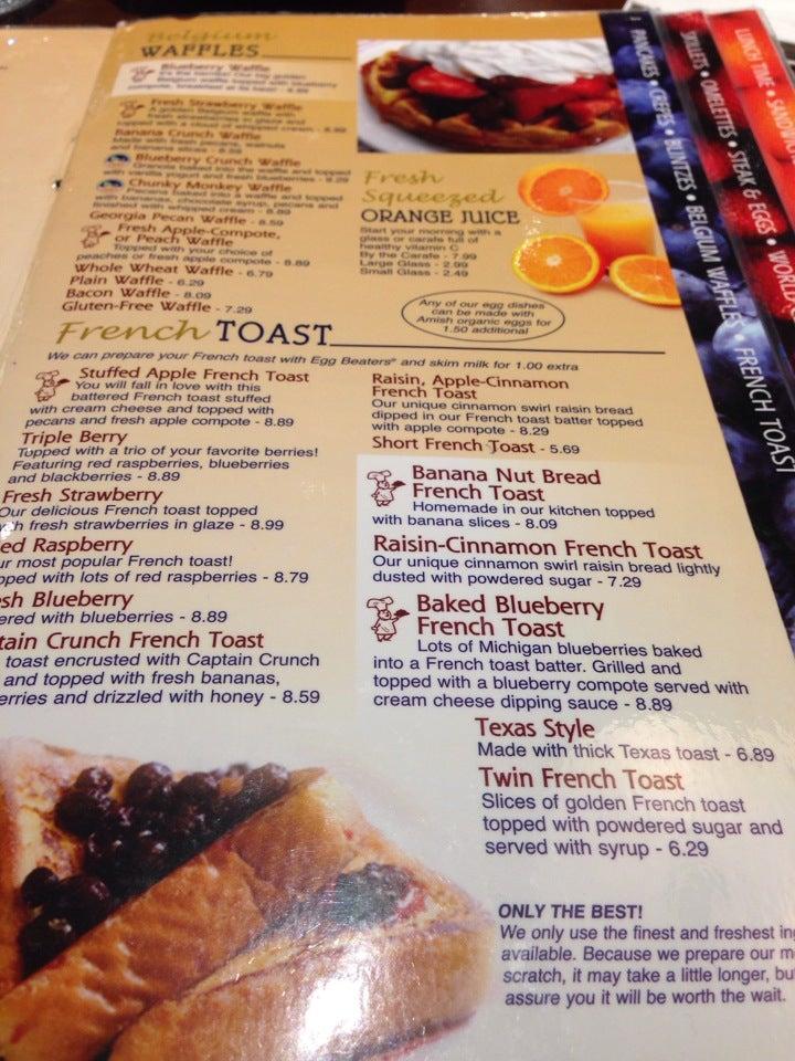 Menu at Blueberry Hill Breakfast Cafe, Oak Brook, Butterfield Rd