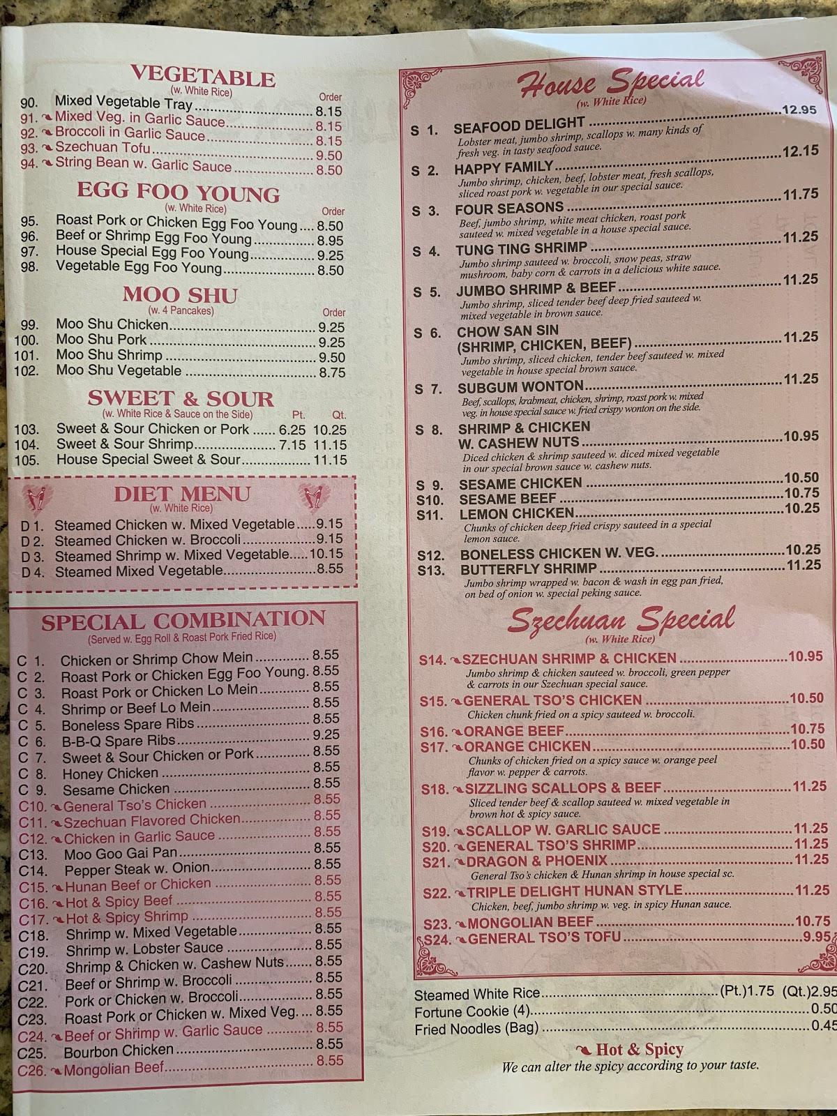 Menu At China Moon Restaurant, Lutz, Fl-54