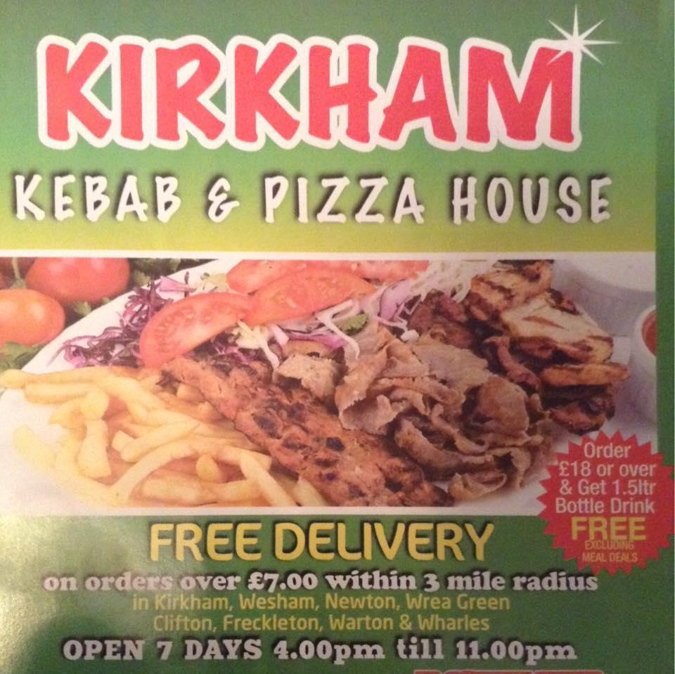 Kirkham Kebab & Pizza House in Kirkham Restaurant menu and reviews