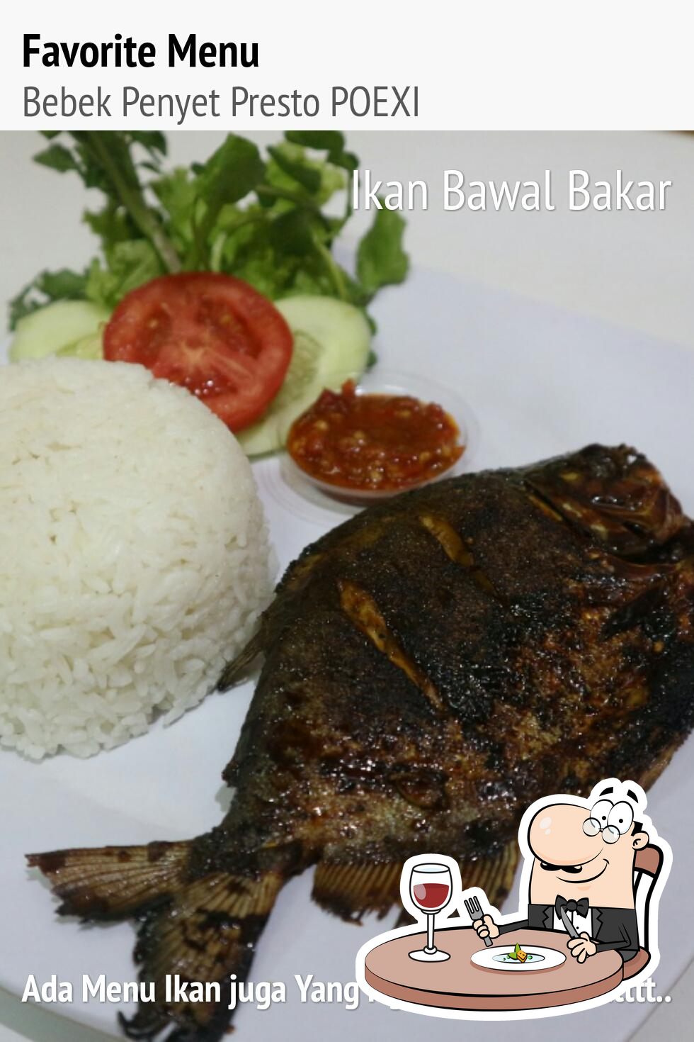 Bebek Penyet Presto Poexi Restaurant Bandung Jalan Dr Djunjunan No 143 Restaurant Menu And Reviews