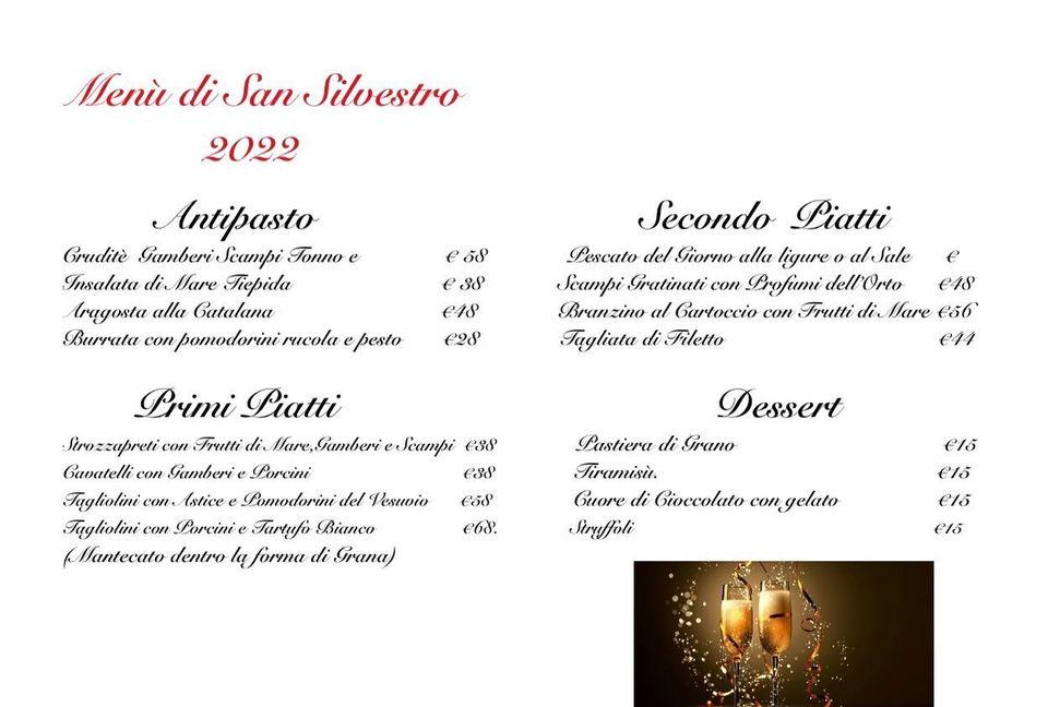 Menu at Strainer restaurant, Portofino