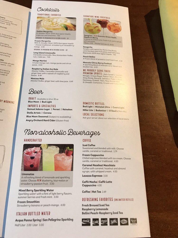 Menu at Olive Garden Italian Restaurant, Livonia, Middlebelt Rd