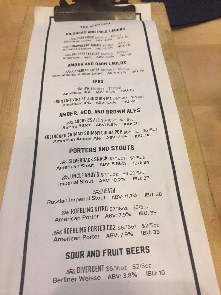 Menu at Rivertown Brewery & Barrel House, Monroe, Hamilton Lebanon Rd