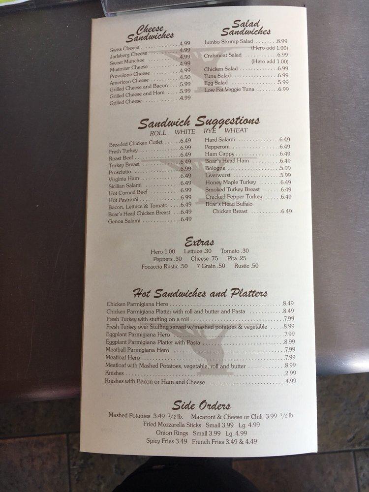 Carta del restaurante Park Avenue Deli, Rockville Centre, 276 Merrick Rd