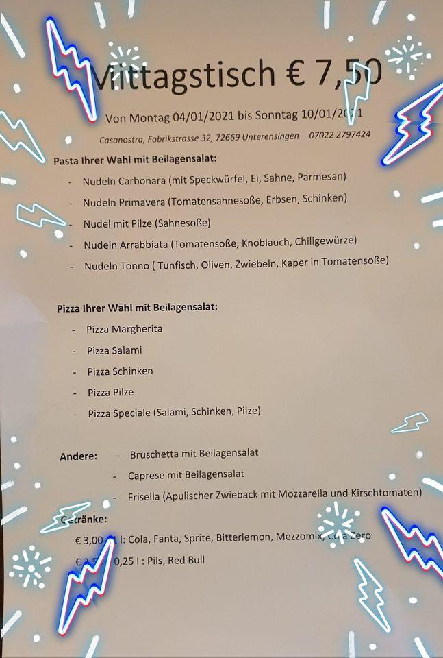 Menu at Ristorante Pizzeria „Casanostra“ Unterensingen, Unterensingen