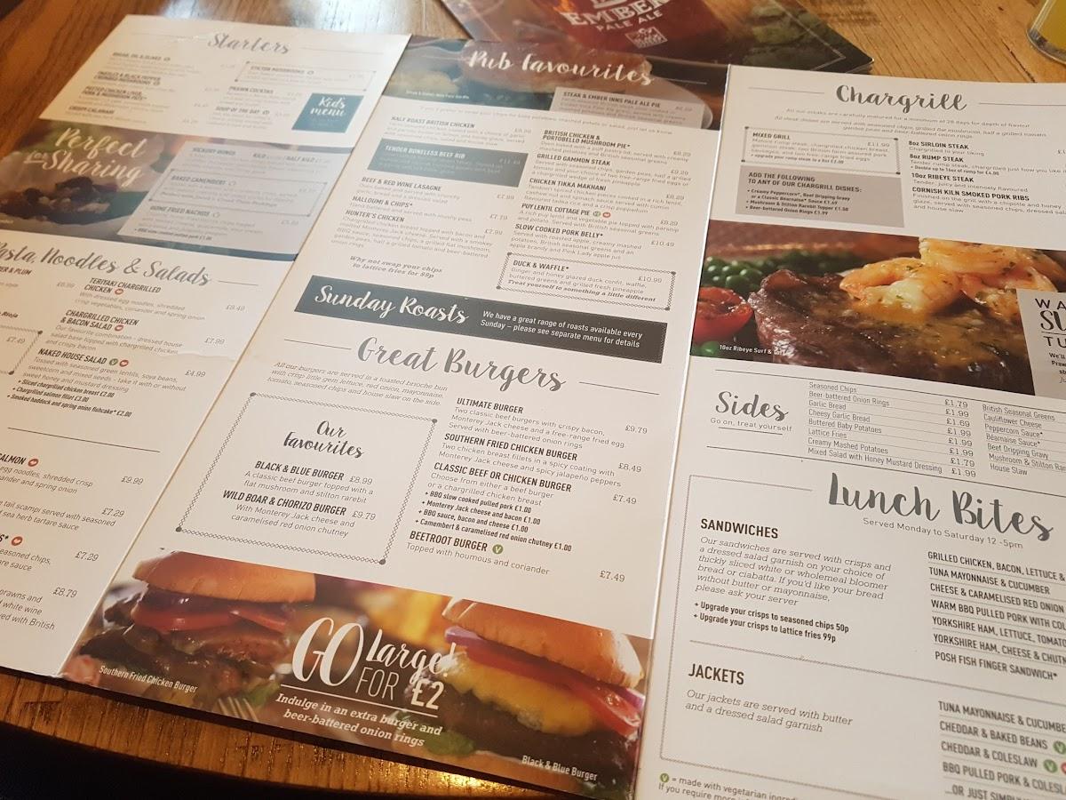 Menu at The Broadway pub & bar, Derby