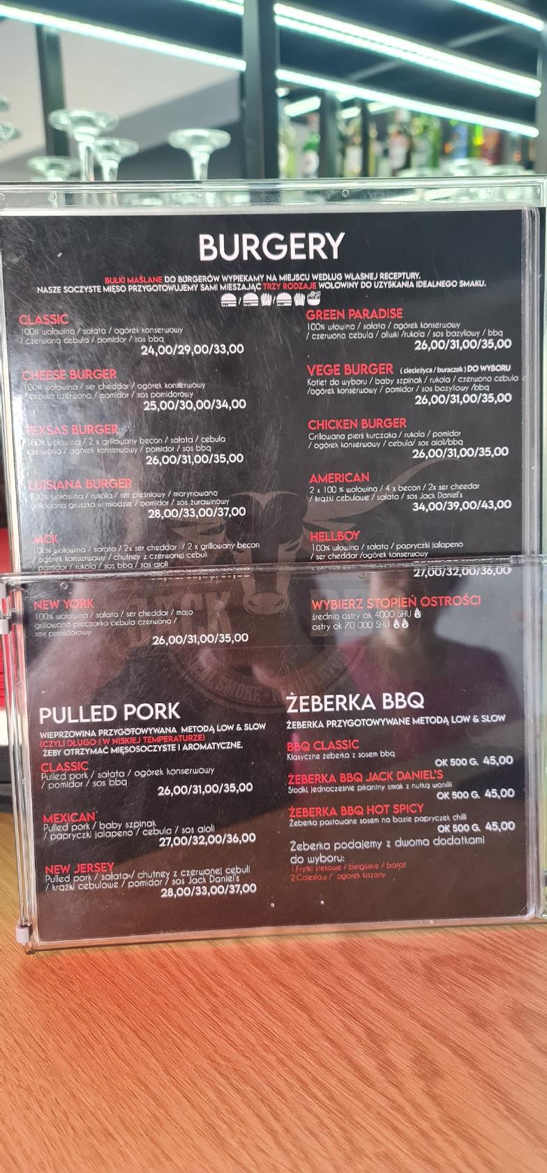 Menu at JACK BBQ SteakHouse & Cocktail Bar, Znin