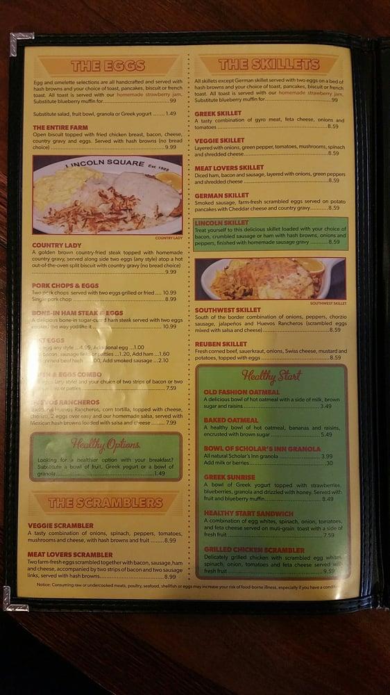Menu at Lincoln Square Pancake House Greenfield restaurant, Greenfield