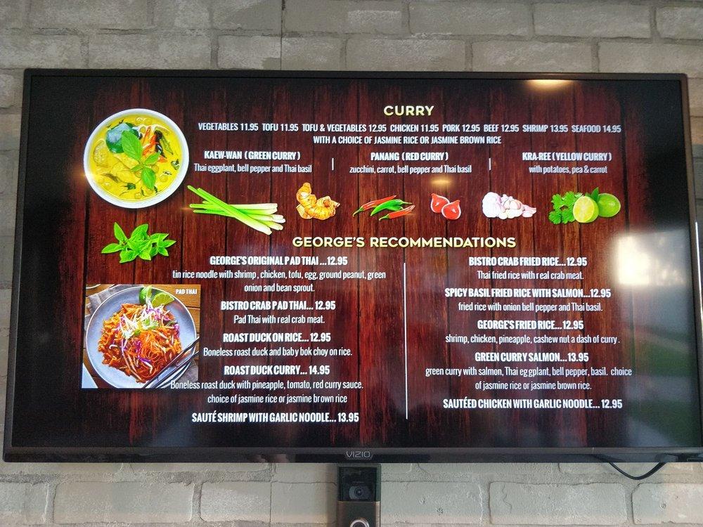 Menu at Thai Street Food By George restaurant, Irvine
