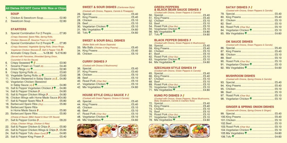 Menu at Delight Express restaurant, Dewsbury