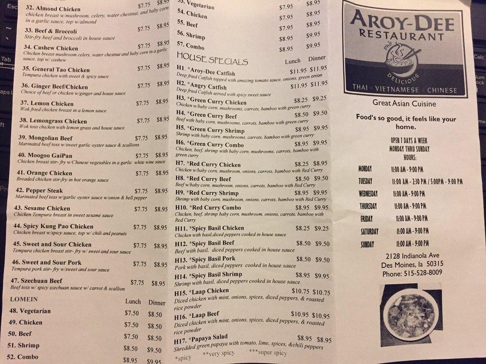 R0d2 Aroy Dee Restaurant Menu 2022 10 