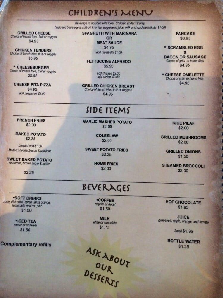 Menu at The Corner Cafe, Griffin