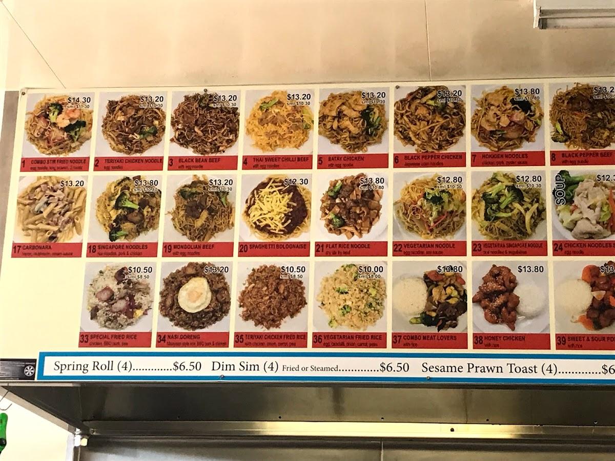 Menu at Bowen Noodle Bar, Bowen