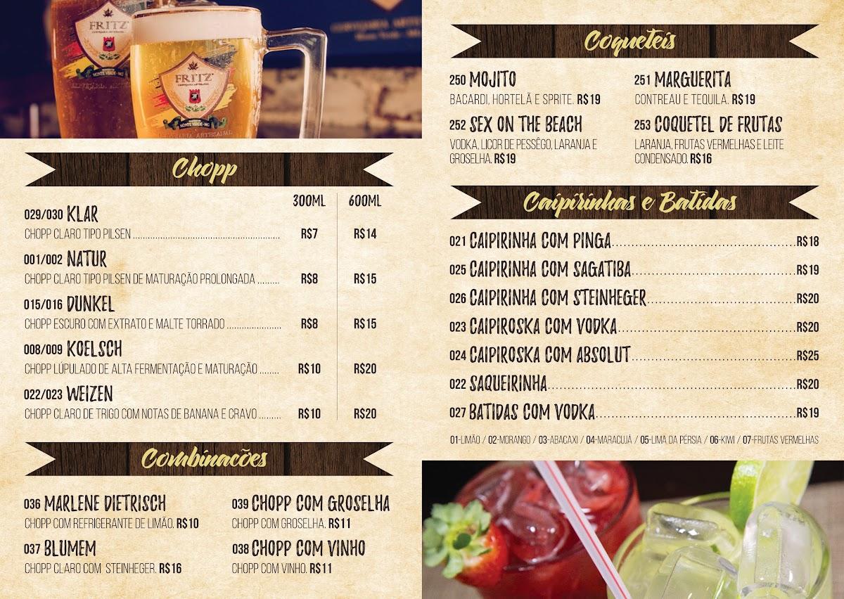 Menu at Fritz Americana - Cervejaria Artesanal e Restaurante, Americana