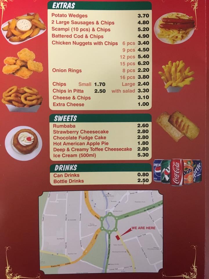 Menu at Best Kebab House fast food, Hemel Hempstead