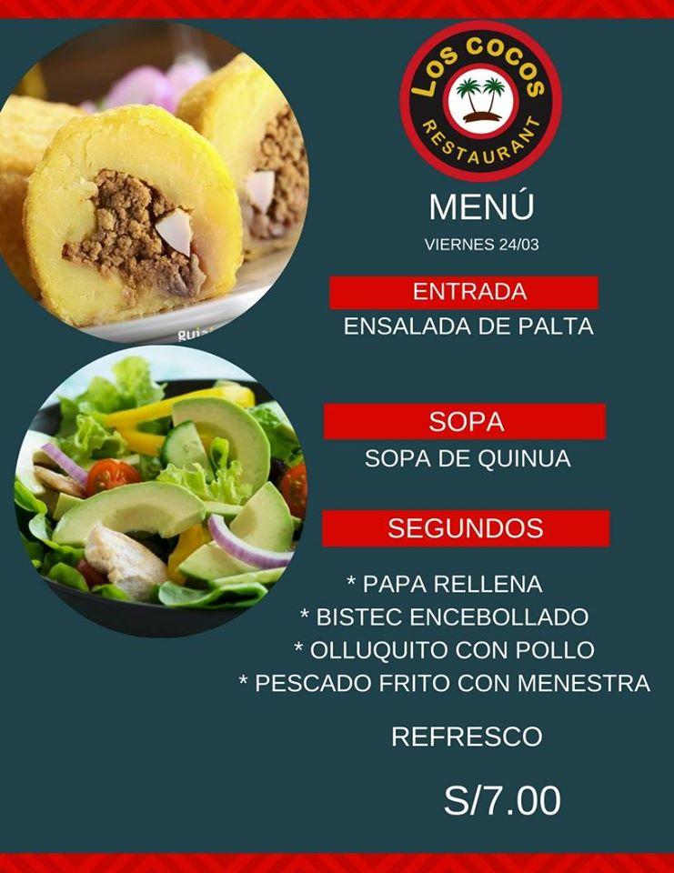 Menu at Restaurant 