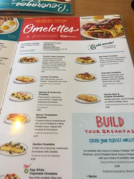 Menu at Chicken 'N The Egg restaurant, Fort Walton Beach